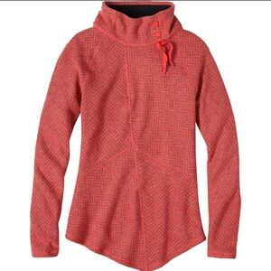 Prana Red Cowl Neck Sweater